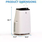 15K BTU Portable AC for Large Rooms up to 850 Sq Ft, 3-in-1 Cooling Fan Dehumidifier with Remote, Auto Swing, Drainage-Free Design