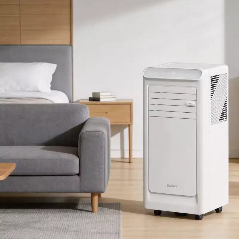Climatiseur portable 3-en-1 GustoWave 8 000 BTU – Refroidit jusqu'à 42 m², silencieux <42 dB avec minuterie 24h et télécommande, sur pied