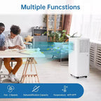 GustoWave 10000 BTU Portable Air Conditioner for Room up to 450 Sq. Ft. with 24H Timer, Sleep Mode