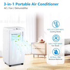 Climatiseur portable 3-en-1 GustoWave 10000 BTU pour pièces jusqu'à 42 m² (450 pi²) utilisation à la maison et au bureau