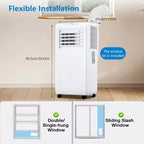Climatiseur portable 3-en-1 GustoWave 10000 BTU pour pièces jusqu'à 42 m² (450 pi²) utilisation à la maison et au bureau