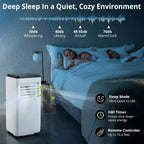 GustoWave 10000 BTU Portable Air Conditioner for Room up to 450 Sq. Ft. with 24H Timer, Sleep Mode, Black Top