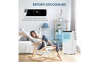 GustoWave 10000 BTU Portable AC 3-in-1 Cooling Dehumidifier Sleep Remote Quiet Black Panel Bedroom Office Apartment
