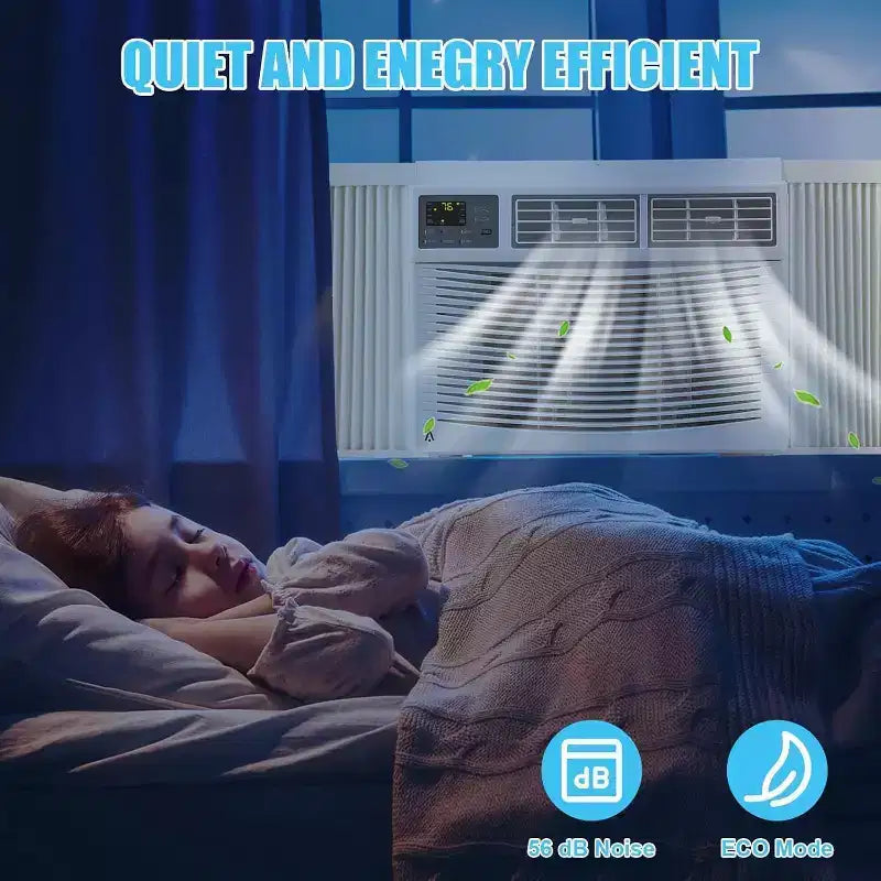 Climatiseur de fenêtre GustoWave, petite unité de climatisation de fenêtre avec télécommande et kit de fenêtre, blanc