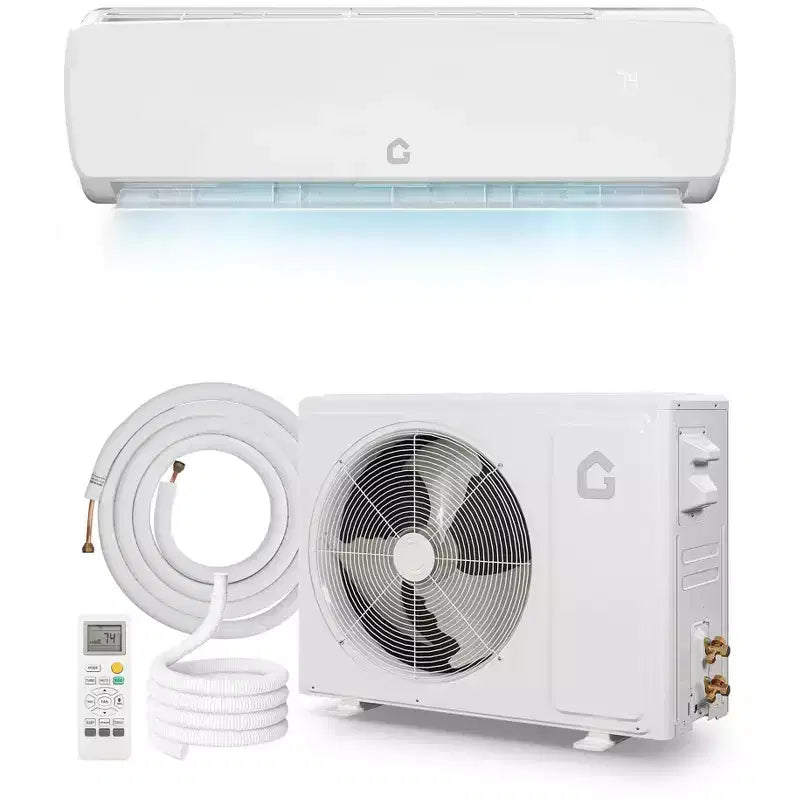 Acekool 9,000 BTU Mini Split Air Conditioner Heat Pump, 19 SEER2 Ductless Inverter AC 115V, Wall Mount, Installation Kit, White