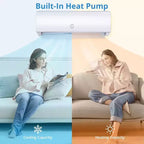 Acekool 11500 BTU Mini Split Air Conditioner and Heater, Wi-Fi Ductless Inverter AC 230V, Cools Heats 750 Sq.Ft, White