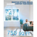 Acekool 12,000 BTU SEER2 19 Mini Split AC Heating System, 6-in-1 Inverter, Ductless, Wall Mount, White, With Installation Kits