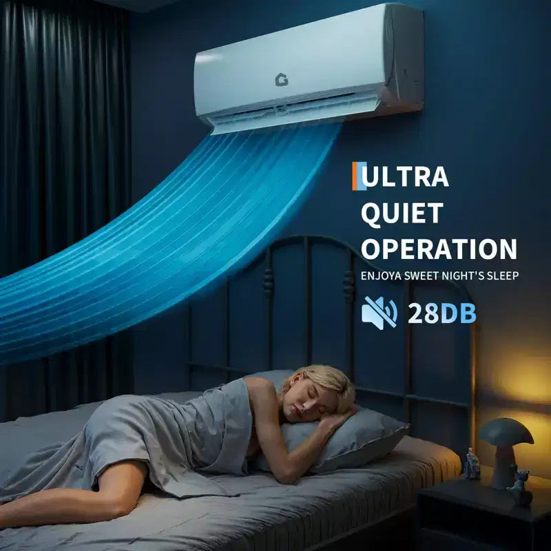 Acekool 12,000 BTU 19 SEER2 Mini Split Air Conditioner and Heater, Inverter, 208-230V, White, Remote & Timer
