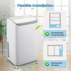 GustoWave 12000 BTU 3-in-1 Portable Air Conditioner with Cooling, Multi-Speed, Sleep Mode, Auto Swing, Remote