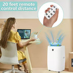 GustoWave 12000 BTU Portable Air Conditioner with Cooling, Dehumidifying & Fan Features for Medium Rooms