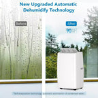 GustoWave Portable Air Conditioner, 14000 BTU AC Unit for Home & Office Use, Rooms Up to 750 Sq.Ft.