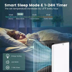 Climatiseur portable Costway 8000 BTU ASHRAE 3-en-1 avec fonctions froid, déshumidificateur, ventilateur et mode nuit