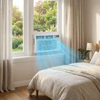 Garvee 10000 BTU Window Air Conditioner with Remote, Cools 350 Sq Ft, 3 Speeds Quiet LED Display, Easy Install for Bedroom, Office