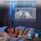 Climatiseur de fenêtre Garvee 12000 BTU avec télécommande, refroidit 32,5 m², 3 vitesses, écran LED silencieux pour chambre, bureau