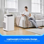Midea 10,000 BTU DOE Smart Inverter Portable Air Conditioner, for spaces up to 450 sq. ft., White