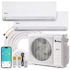 Karl Home 2-Zone 38000 BTU 20 SEER2 Mini Split Air Conditioner with Heat Pump (18K+24K)