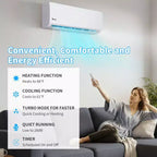 Karl Home 3-Zone 38000 BTU 20 SEER2 Mini Split Air Conditioner with Heat Pump (9K+12K+18K)