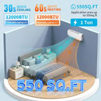 Karl Home 20 SEER2 12,000 BTU 1 Ton Ductless Mini Split Air Conditioner with Heat Pump 208/230V