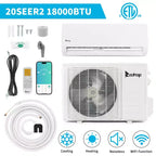 Karl Home 20 SEER2 18,000 BTU 1.5 Ton Ductless Mini Split Air Conditioner with Heat Pump 208/230V