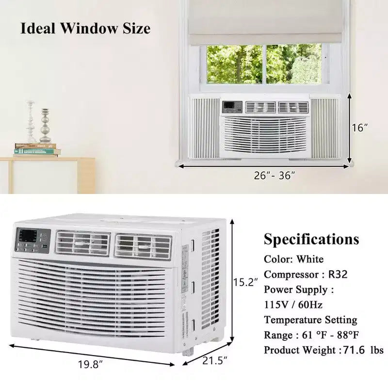 Karl Home 14000 BTU Wi-Fi Enabled Portable All-in-One Window Air Conditioner