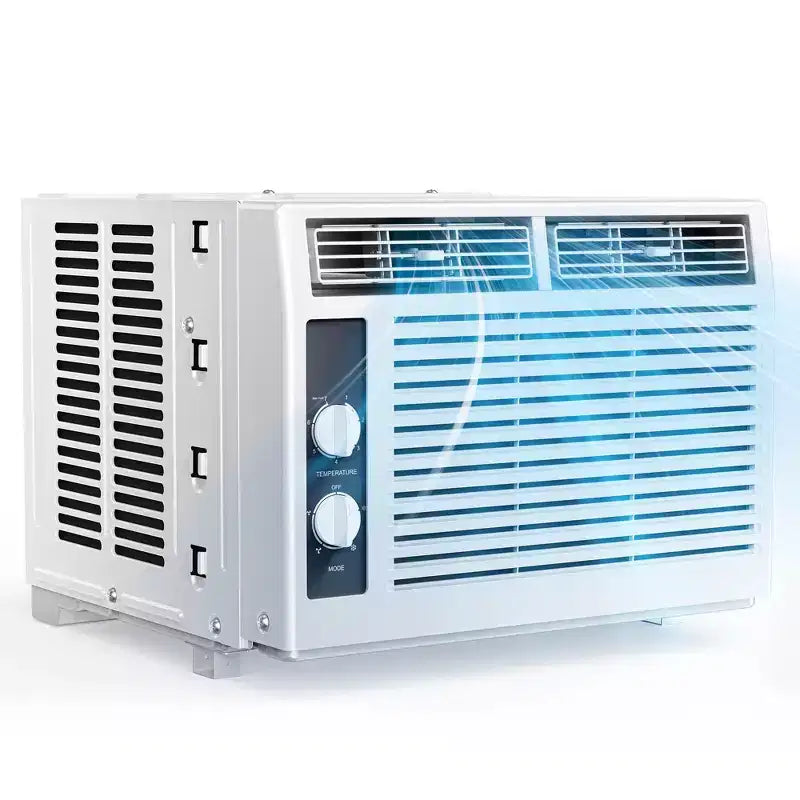 Simzlife 5000 BTU Window Air Conditioner, 2-in-1 AC for 150 Sq.Ft, Easy Installation, Energy-Saving & Quiet Operation, White