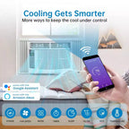 Window Air Conditioner 6,000 Btus, Turbo Fast Cooling Up to 250 Sq.Ft. Flexible Window Opening(T Design), Window AC Unit with Remote & APP Control