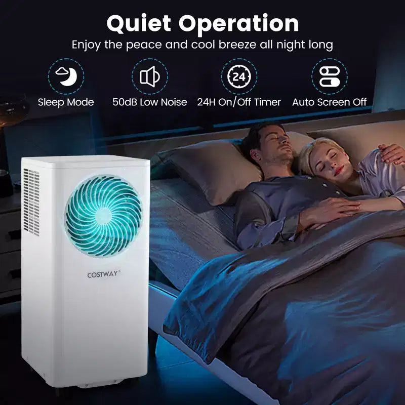 Costway 8200/10000 BTU Portable Air Conditioner 3-in-1 Floor AC Unit with Fan & Dehumidifier