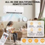 12,000 BTU Mini Split Air Conditioner,22 SEER2,750 Sq.Ft Cooling/Heating,Smart Inverter,Alexa WiFi Control, 5 Modes (Cool/Heat/Dehumid/Fan/Sleep)