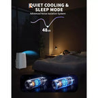 Portable Air Conditioner, 14000 BTU Dual Hose Portable Air Conditioner and Heating, Inverter Ac Unit for 750 Sq ft