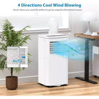 Climatiseur portable 8000 BTU, unité de climatisation portable 3-en-1 avec modes de refroidissement, de déshumidification et de ventilation pour des pièces jusqu'à 32,5 m²