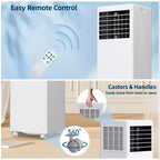 8,000 BTU Portable Air Conditioner - 3-in-1 AC for Rooms Up to 350 Sq.Ft with Remote & Window Kit