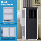 8,000 BTU Portable Air Conditioner - 3-in-1 AC Unit for 350 Sq.Ft (White) with Remote & Window Kit