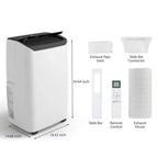 Climatiseur portable | Climatiseur de 14000 BTU refroidissant jusqu'à 65 m² | Avec télécommande, ventilateur AC déshumidificateur | Faible bruit | Mode veille | Idéal pour la maison