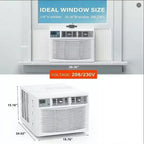 12,000 BTU Window AC - White Cool/Heat Unit (1 Pack) for Medium/Large Rooms | Energy Efficient with Easy Installation