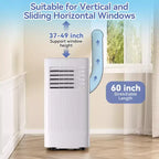 10,000 BTU Portable AC - 3-in-1 White Air Conditioner (1 Pack) for Rooms Up to 560 Sq.Ft | Includes Remote, Window Kit & 24H Timer for Bedroom/Dorm