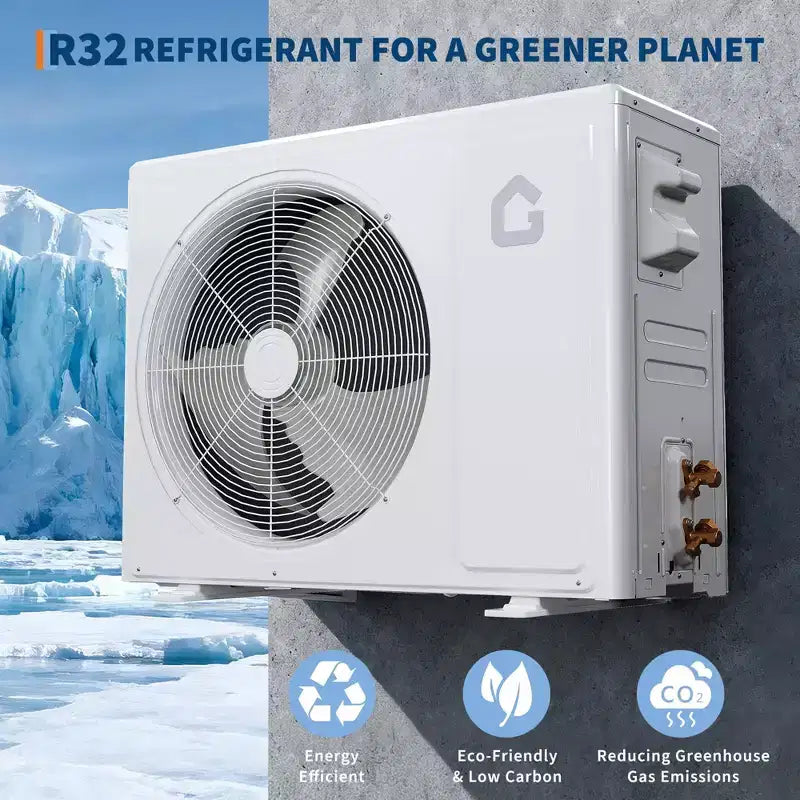 Système de climatisation mini-split 9000 BTU 19 SEER2, pompe à chaleur sans conduit murale 3-en-1, refroidissement, chauffage, déshumidificateur, onduleur 115V pour pièces jusqu'à 42 m²