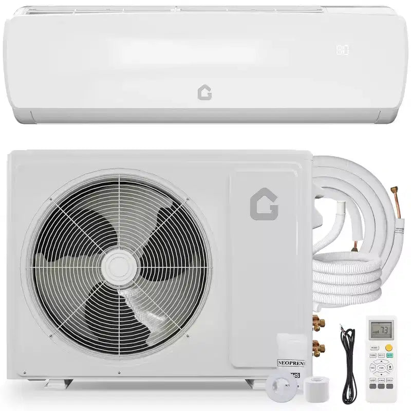Système de climatisation mini-split 9000 BTU 19 SEER2, pompe à chaleur sans conduit murale 3-en-1, refroidissement, chauffage, déshumidificateur, onduleur 115V pour pièces jusqu'à 42 m²