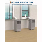 Climatiseur portable 3-en-1 8 000 BTU - Gris (NPLI9A-05CX1E), 1 unité, Refroidissement silencieux à 2 vitesses pour la maison/le dortoir/le bureau, Inclut un kit de fenêtre et une télécommande