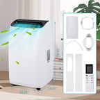 Climatiseur portable 14 000 BTU - Unité au sol blanche 4 en 1 (1 pack) pour grandes pièces jusqu'à 70 m² | Chauffage et déshumidificateur inclus