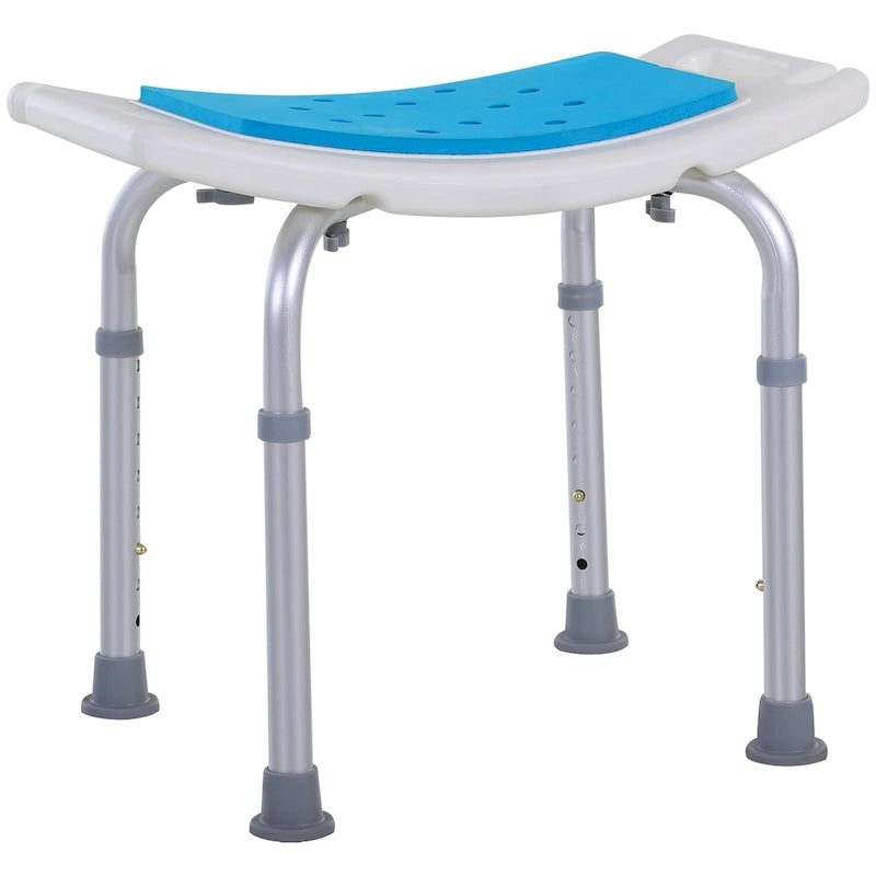 Silla de baño/ducha ajustable con patas antideslizantes