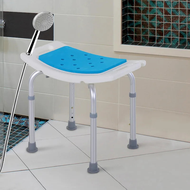 Silla de baño/ducha ajustable con patas antideslizantes