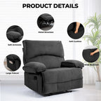 Sillón reclinable grande con función de empuje, almohada de masaje y calefacción