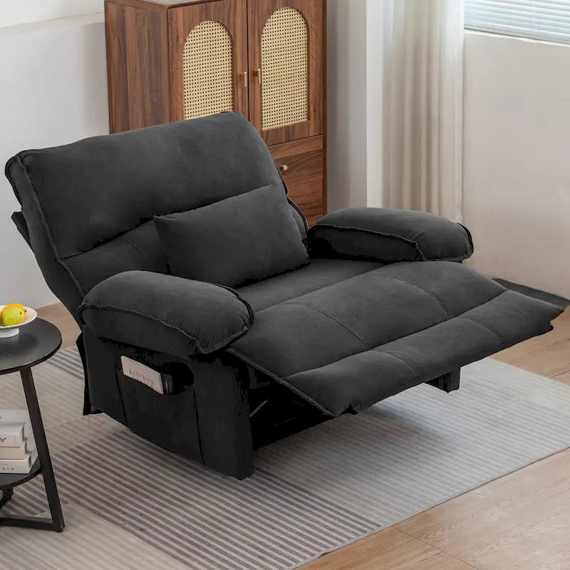 Sillón reclinable grande con función de empuje, almohada de masaje y calefacción