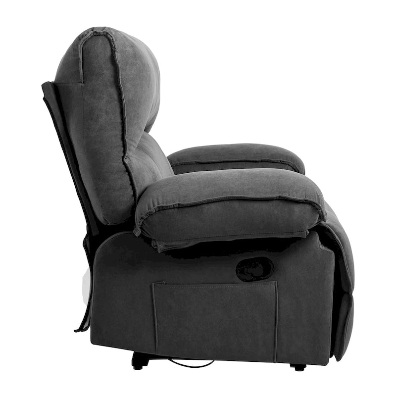 Sillón reclinable grande con función de empuje, almohada de masaje y calefacción