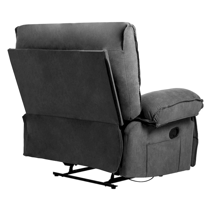 Sillón reclinable grande con función de empuje, almohada de masaje y calefacción