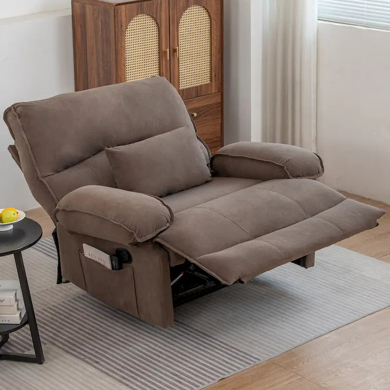 Sillón reclinable grande con función de empuje, almohada de masaje y calefacción