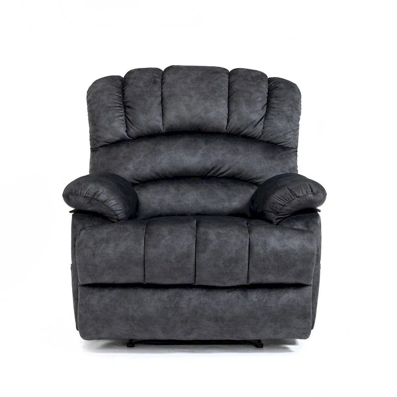 Sillón reclinable manual extra grande tapizado en tela