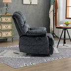 Sillón reclinable manual extra grande tapizado en tela