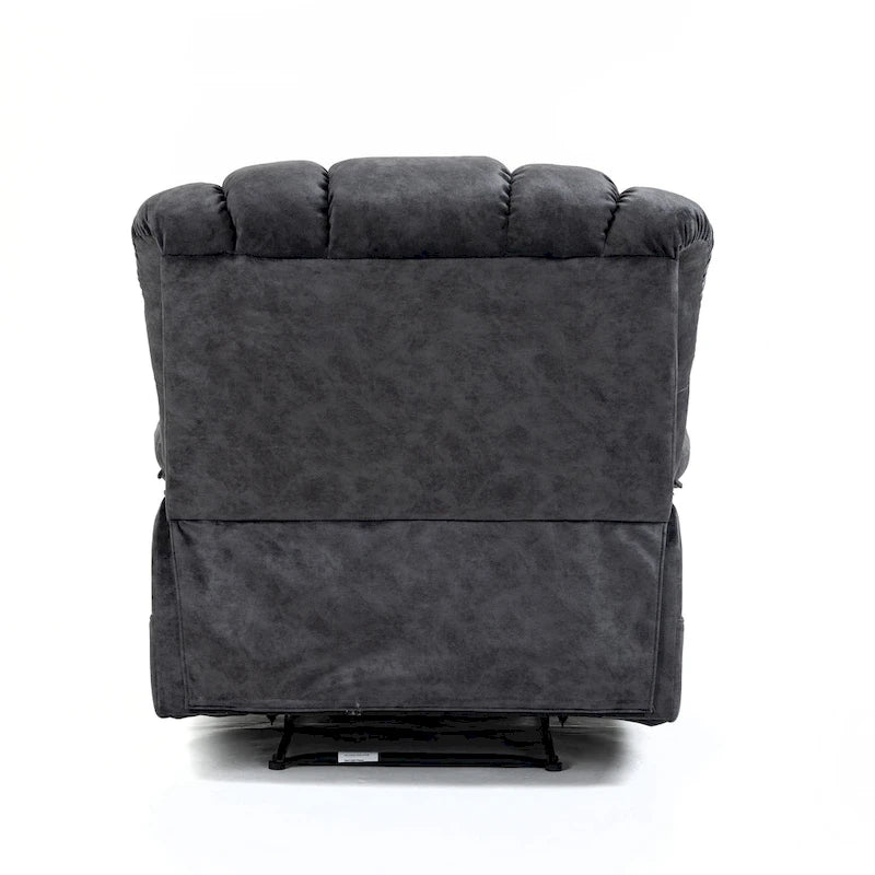 Sillón reclinable manual extra grande tapizado en tela