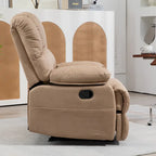 Sillón reclinable manual extra grande tapizado en tela